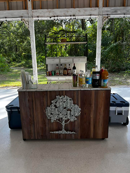 MGM outdoor wedding mobile bar